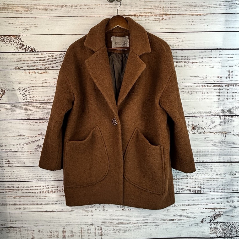 Brown Wool Designer Jacket - Picture 2 of 9